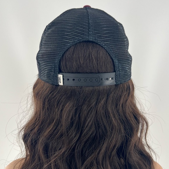 Vans Black & Maroon Flat Bill Trucker Hat - Picture 3 of 8